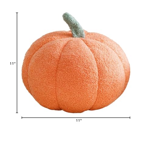 Maxpetus 3D Simulated Pumpkin Pillow Plush Pillow Sofa Cushion (7.8inch, Orange)