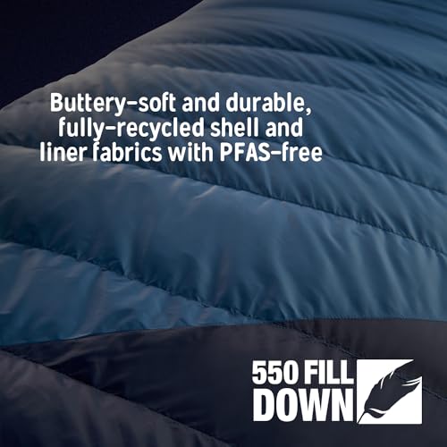 Kelty Cosmic 20 Down Mummy Sleeping Bag for Backpacking, Campers, 550 Fill Power, Recycled Fabrics with PFAS-Free DWR, Des...
