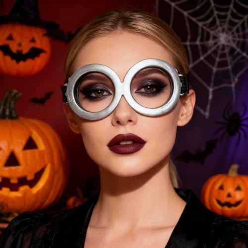 Halloween Costume Accessories for Adults Couples Adjustable Steampunk Cartoon Goggles for Halloween Cosplay Parties