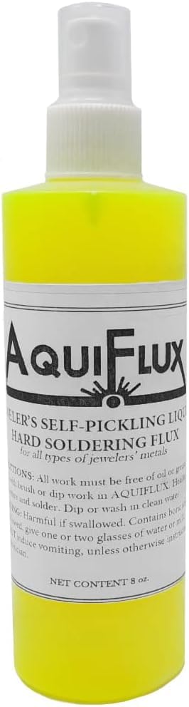 Aquiflux Self Pickling Flux for Precious Metals Gold Silver Jewelry and Hard Soldering 8 Oz Megacast (275 ml)