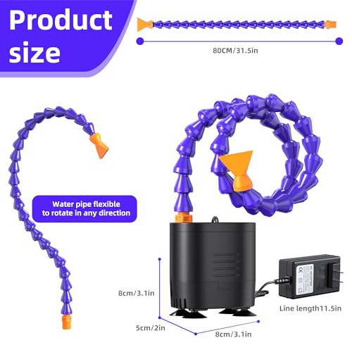 Submersible Water Pump - DC 25W 400GPH 1500L/H with Water Pipes & 5.2ft High Lift - for Water Table Aquarium, Pond, Hydrop...