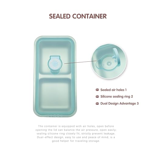 Grab and Go Snack Containers Reusable, Stainless Steel Single & Double Compartment Snack Containers with Lids - Leakproof,...