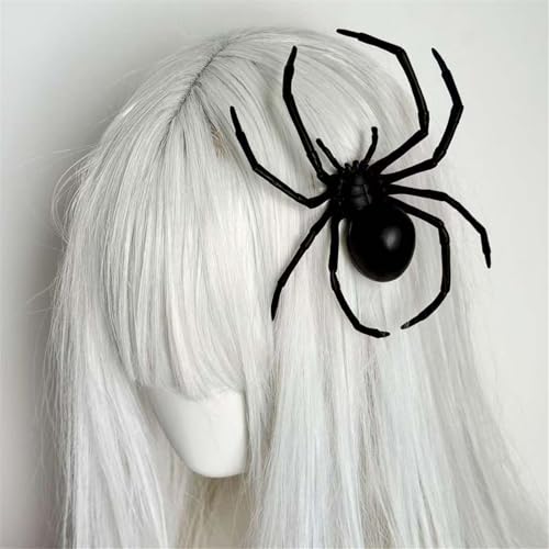 Halloween Theme Black Spiders Hairpin Hair Styling Accessory Strong Hold Barrette for Festival Cosplay Event Essential Hal...