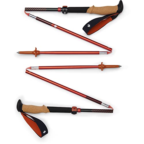 BLACK DIAMOND Pursuit FLZ Trekking Poles (Pair) | Adjustable Z-Pole Design | Natural Cork Grips | Lightweight Aluminum Hik...