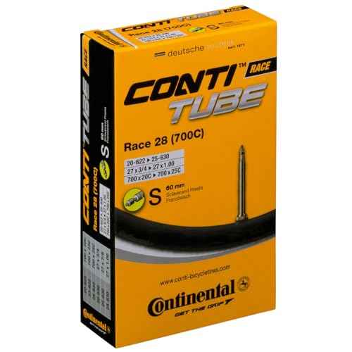 Continental Race 28" 700x20-25c Bicycle Inner Tube Bundle - 60mm Long Presta Valve (Pack of 5 w/ 2 Conti Tire Levers)
