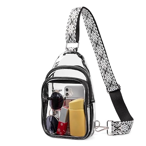 CLUCI Clear Bag for Stadium Events, Clear Crossbody Bag, Small Transparent Purses