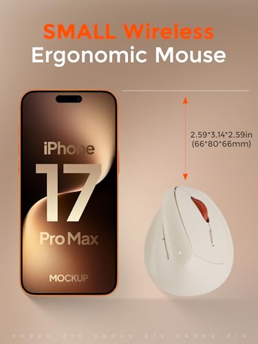 DAREU Ergonomic Vertical Wireless Mouse,2.4GHz / BT Optical Vertical Mice with Ergo Design for Comfort and Reduced Wrist S...