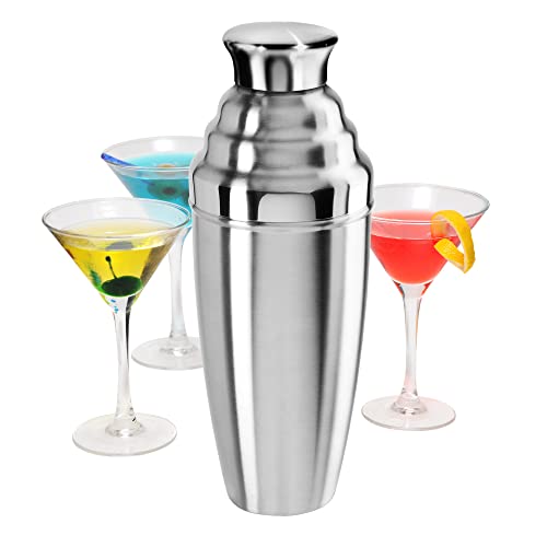 Oggi Jumbo Cocktail Shaker 60 oz - Stainless Steel Construction, Built in Strainer - Ideal Large Cocktail Shaker for Parti...