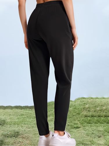 Hidkat Women's Outdoor Hiking Pants Lightweight Breathable Quick Dry Stretchy Running Athletic Pants with Zipper Pocket