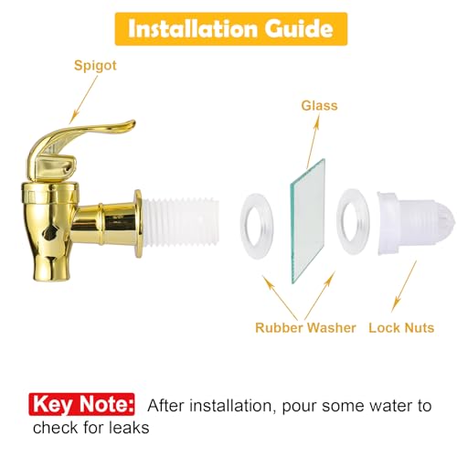 OHOH 4 Pack Spigot for Beverage Dispenser, Plastic Water Spigot Dispenser Replacement, Drink Spout Faucet Water Dispenser ...
