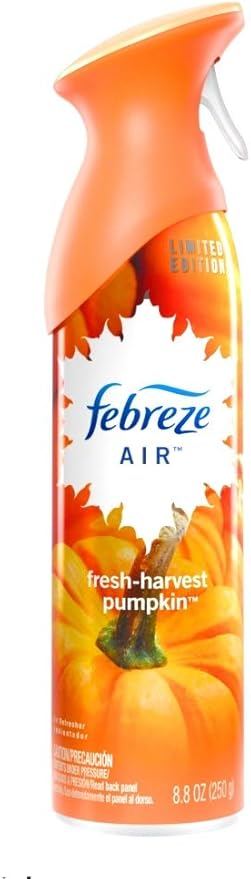 Febreze Air - Air Freshener Spray - Limited Edition - Winter Collection 2017 - Fresh-Fall Pumpkin - Net Wt. 8oz (250 G) Per Bottle - One (1) Bottle