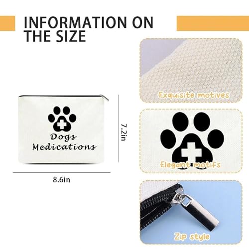 Dogs Medications Makeup Bags for Veterinarian Appreciation Retirement Gift Vet Techs Gift for Dog Pet Lovers Birthday Chri...