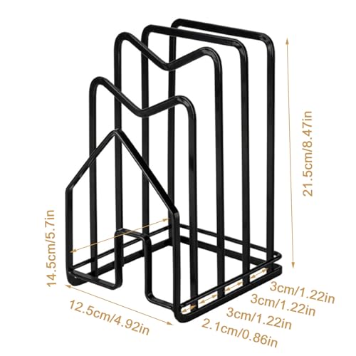 SUNFICON Cutting Board Rack Chopping Board Organizer Stand Holder Kitchen Countertop Pots Pan Lids Rack Organizer Flat Ste...