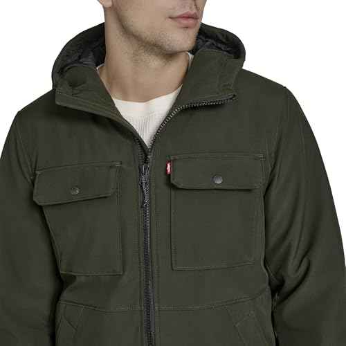 Levi's mens Ripstop Softshell Jacket With Hood