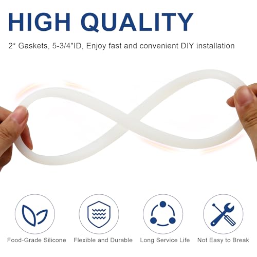 1013 Bowl Gaskets for Crathco Bubblers & Cold Beverage Dispensers, 5-3/4" ID Food-Grade Replacement Gasket Compatible with...