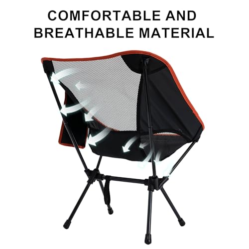 Doseno Backpacking Chair, Camping Chairs for Adults, Foldable Portable Chair for Outside Camp Sports Beach Travel Hiking