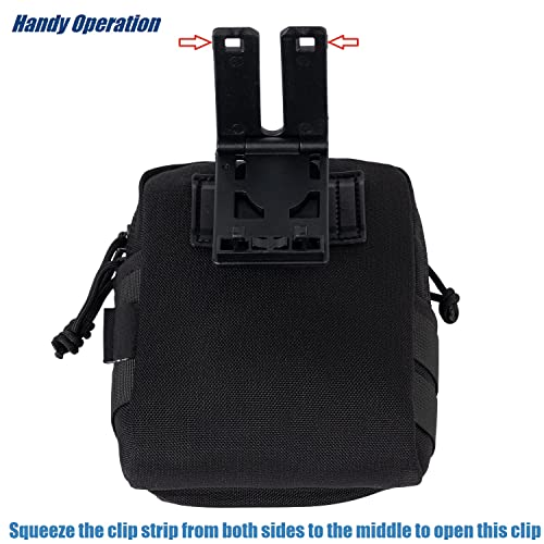 Dotacty Tactical Belt MOLLE Pouches w/Rotatable Clip Phone EDC Gear Utility Duty Pack Gadget Small Tool Wasit Carry Bag fo...