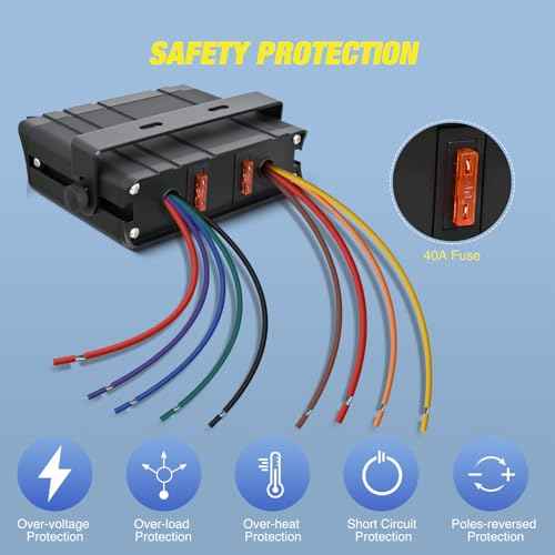 Nilight 6 Gang Rocker Switch Box Waterproof SPST Toggle Panel Blue LED 12V 24V 20A 60Amp Max for Automotive Cars Vehicles Boats RVs Campers SUVs