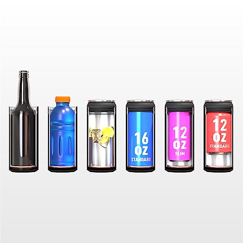 Asobu Multi Can Cooler Insulated Sleeve fits for Slim and Standard 12 Oz and 16 Oz Hard Seltzer, Soda, Beer or Energy Drin...