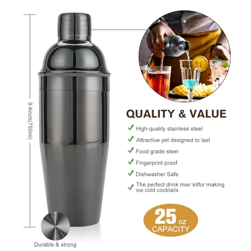 KINGROW Cocktail Shaker Set 29-Piece Bartender Kit with Rotating Stand | Bar Set Drink Mixer Set with All Essential Access...