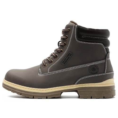 ANJOUFEMME Combat Work Hiking Boots for Women - Ladies Casual Waterproof Outdoor Boots, Walking Hiking Shoes, Backpacking ...