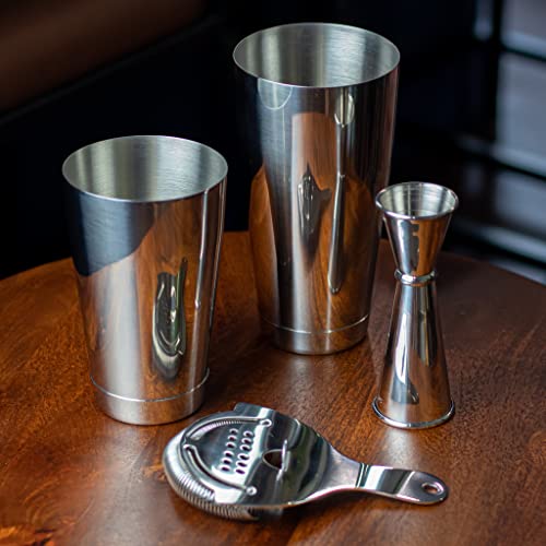 The Art of Craft Professional Cocktail Shaker Set Bartending Kit: Weighted Boston Shaker Tins, Hawthorne Strainer and Japa...