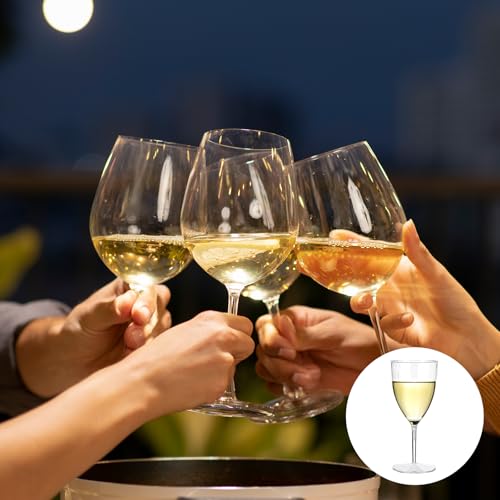 32 PCS Clear Disposable Plastic Champagne Flutes, 8 Oz Plastic Champagne Glasses, DisposableFlutes for Party, Disposable W...
