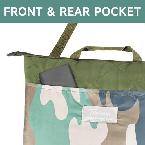 Solaris Waterproof Picnic Blanket, Lightweight 50” x 60” Foldable Sandproof Beach Blanket with Large Pocket, Portable Outd...