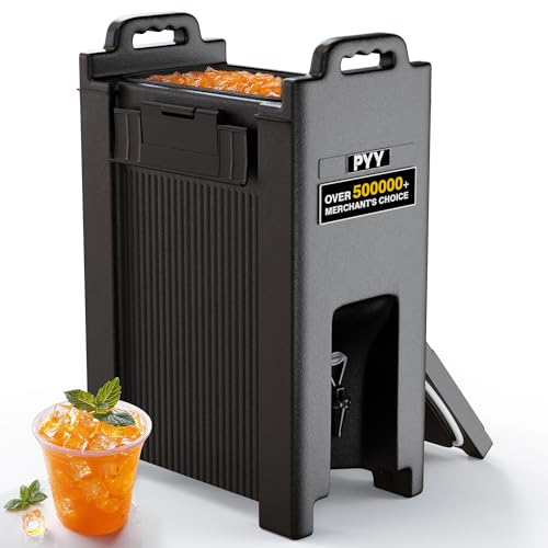 PYY Insulated Beverage Dispenser 5 Gallon - Hot and Cold Drink Container with Handles, Thermal Drink Dispenser Cooler Serv...