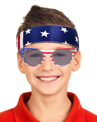 BleSky Kids 4th of July American Flag Costume Cape, American Flag Patriotic Independence Day Holiday Costumes Celebratio P...