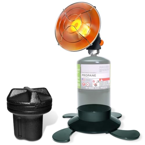 Portable Propane Heater Outdoor Camping Heater, 8500 BTU, Piezo Ignition, for Patio Tent Picnic Ice Fishing, With Cylinder...