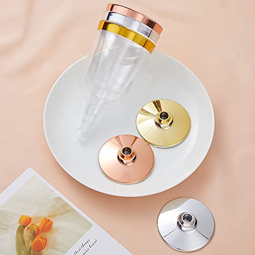 N9R 30PCS Plastic Wine Glasses with Gold Rim, 6 Oz Plastic Wine glasses with Stem, Disposable Wine Cups Reusable Suitable ...