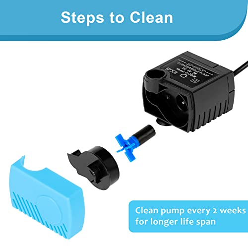 VinDox Replacement Pump for Pet Drinking Fountains - SP-400LV USB Replacement Pump with Adaptor-Compatible with Butterfly,...