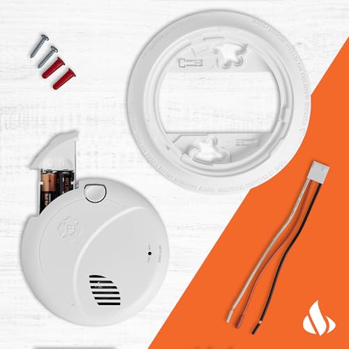 First Alert Interconnect Hardwire Smoke Alarm with Battery Backup & Voice Alerts, 6-Pack