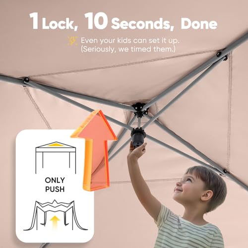 Quictent Privacy 10x10 Pop up Canopy Tent with Sidewalls and Roll-up Ventilated Windows, One Person Setup, Easy Outdoor Co...