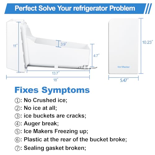 Upgraded DA97-14474C Ice Bucket Compatible with Samsung Ice Maker DA97-14474A Samsung Ice Bucket Replacement RF28HMEDBSR R...
