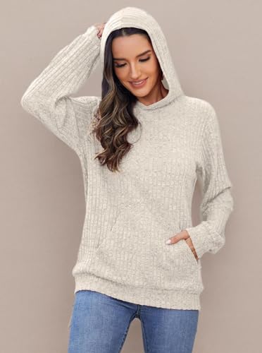 Bosmeer Womens Long Sleeve Shirts Kangaroo Pocket Fashion Hoodies Fall Pullover Sweatshirts