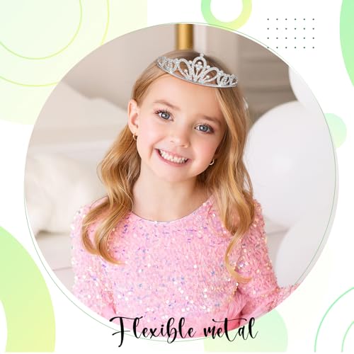 DSLSQD 15 PCS Princess Crown for Women,Silver Crystal Tiara Crown,Rhinestone Princess Crowns Headband,Crystal Queen Tiara...
