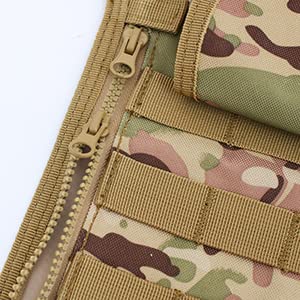 Speed Track Tactical Christmas Stocking, with Flag Patch MOLLE Webbing, Zip Pocket, MOLLE Clips, Gift for Veterans Militar...