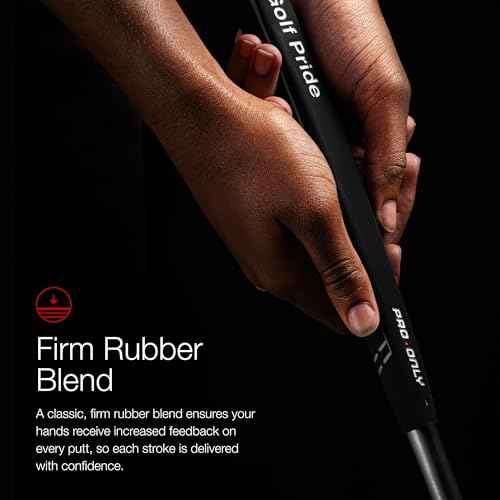 Golf Pride Pro Only Golf Grip - Putter Grip for Hand Placement - All-Rubber Construction for Firm Feel - Traditional Streamlined Shape