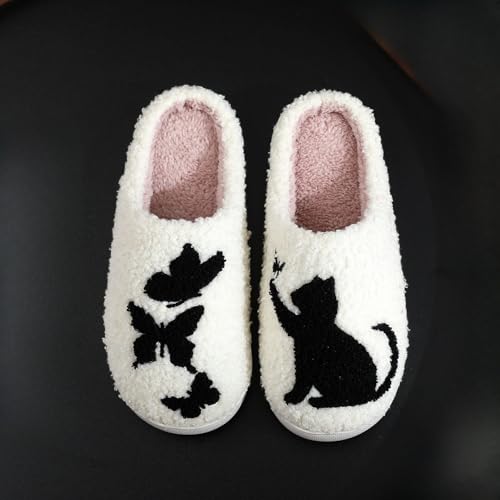 Women Slippers Cute Plush House Slippers Indoor Outdoor