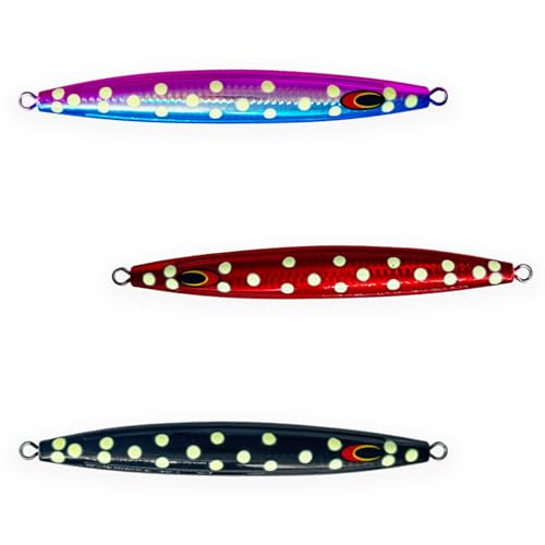 Sniper Knife Jigs HD Saltwater Lures 350g, 3 Pcs for Slow Pitch & Vertical Jigging, Ideal for Tuna, Amberjack & Deep Sea F...