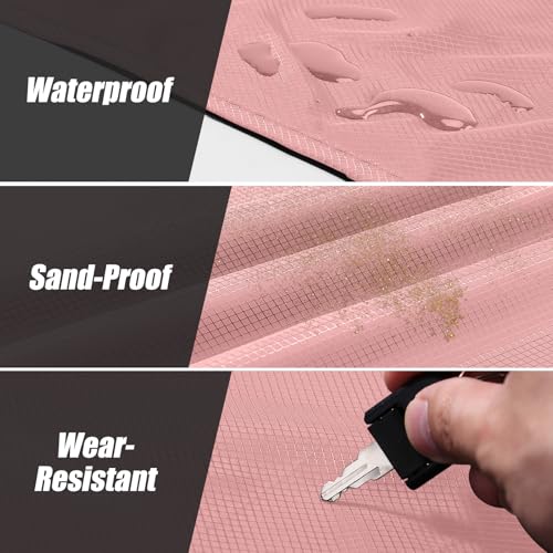 Odoland Beach Blanket Picnic Blanket, 43.3" x 27.5" SandProof Waterproof Outdoor Pocket Blanket with Portable Bag, Foldabl...