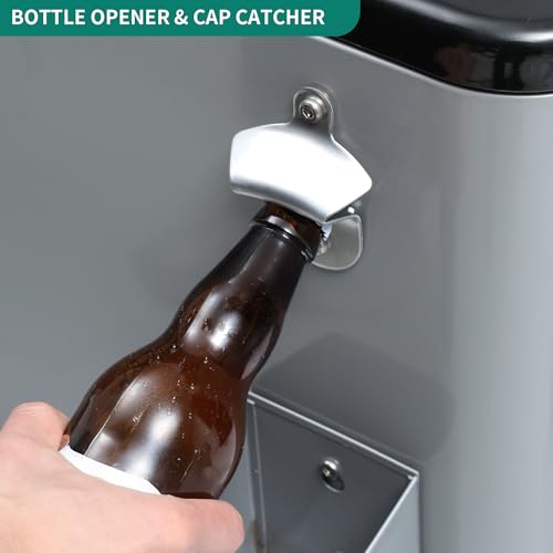 YITAHOME 80 Quart Patio Cooler Cart with Bottle Opener Drainage, Portable Rolling Beverage Cart for Outdoor Drink Cooler, ...