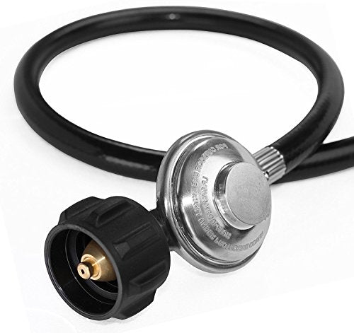DOZYANT 12 Feet Universal QCC1 Low Pressure Propane Regulator Grill Replacement with 12 FT Hose for Most LP Gas Grill, Hea...