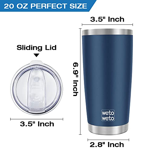 WETOWETO 20oz Tumbler, Stainless Steel Vacuum Insulated Coffee Travel Mug, Double Wall Powder Coated Insulated Coffee Mug ...