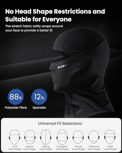 ILM Motorcycle Balaclava Face Mask Adult Youth for Ski Model FM01