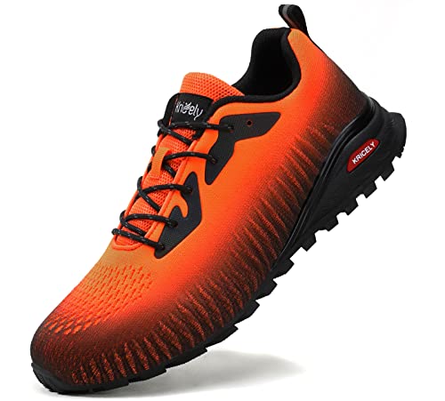 Kricely Men's Trail Running Shoes Fashion Walking Hiking Sneakers for Men Tennis Cross Training Shoe Outdoor Snearker Mens...