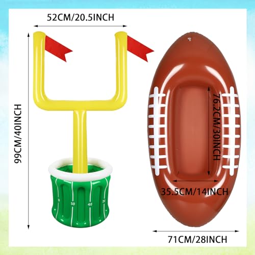 Zhanmai 2 Pcs Inflatable Football Drink Cooler Football Party Supplies Inflatable Cooler for Sports Party Favor Decorations
