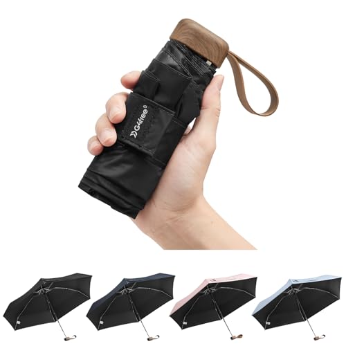 G4Free Mini Travel Folding Umbrella for Purse, Compact UPF 50+ UV Protection Sun & Rain Small Umbrella, Lightweight Portab...